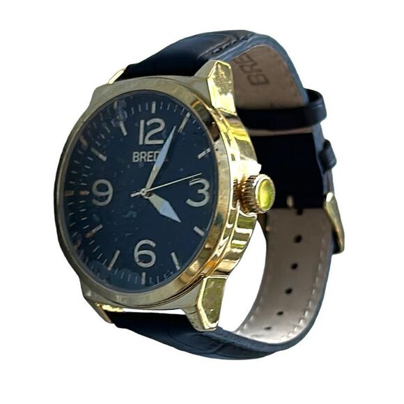 Breda Stephan Matte Brown Watch 8144a Leather Band 41mm NWOT - Picture 6 of 7